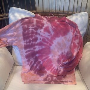 American Eagle Outfitters Pink Tie-Dye Hoodie